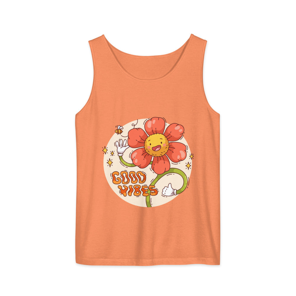 Good vides | Unisex Garment-Dyed Tank Top | Comfort Colors 9360