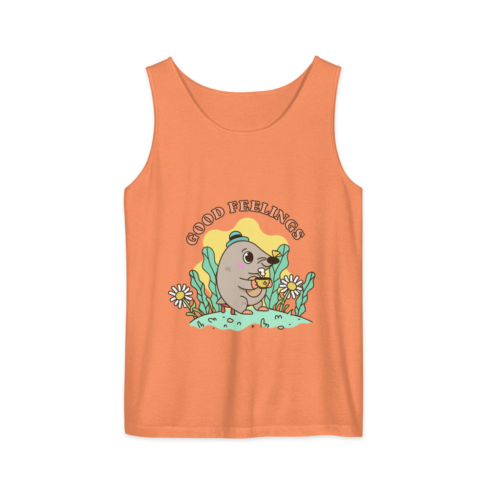 Good feelings | Unisex Garment-Dyed Tank Top | Comfort Colors 9360