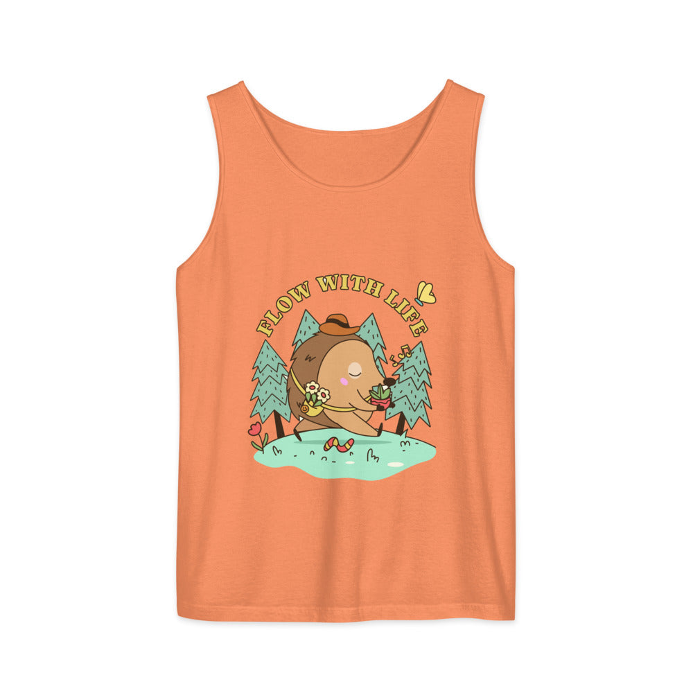 Flow with life | Unisex Garment-Dyed Tank Top | Comfort Colors 9360