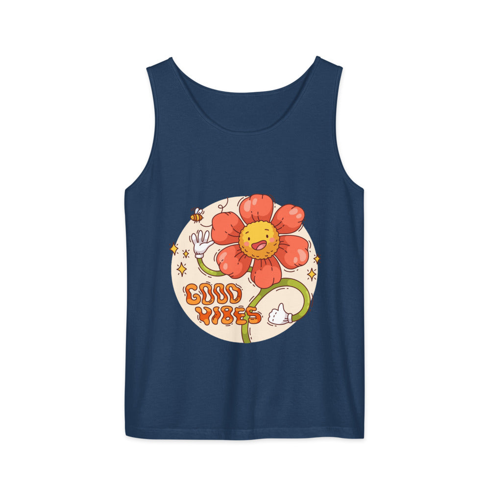 Good vides | Unisex Garment-Dyed Tank Top | Comfort Colors 9360