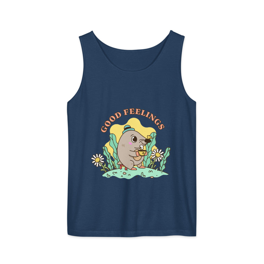 Good feelings | Unisex Garment-Dyed Tank Top | Comfort Colors 9360