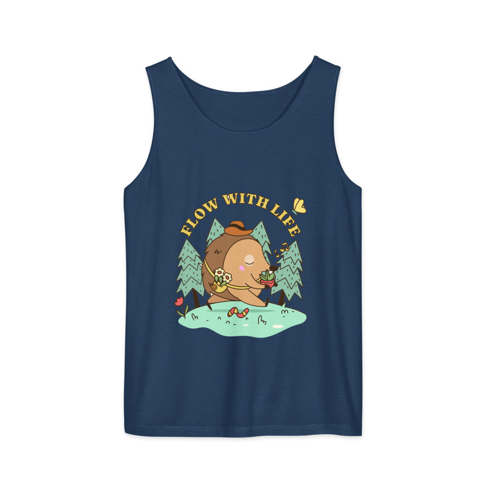 Flow with life | Unisex Garment-Dyed Tank Top | Comfort Colors 9360