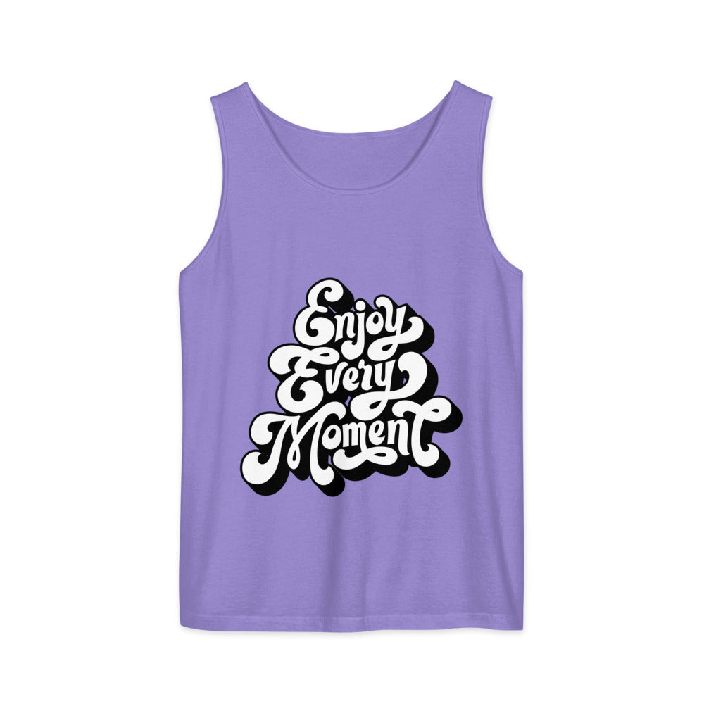 Enjoy every moments white | Unisex Garment-Dyed Tank Top | Comfort Colors 9360