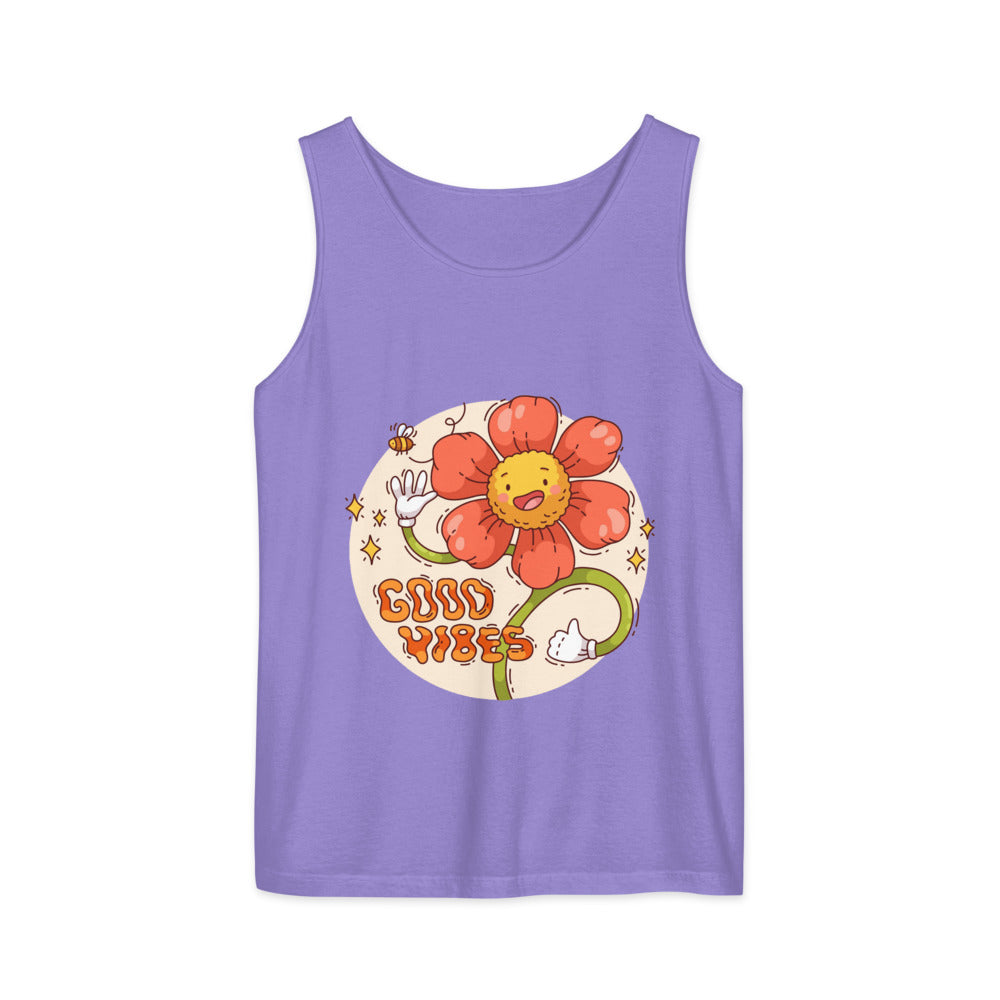 Good vides | Unisex Garment-Dyed Tank Top | Comfort Colors 9360