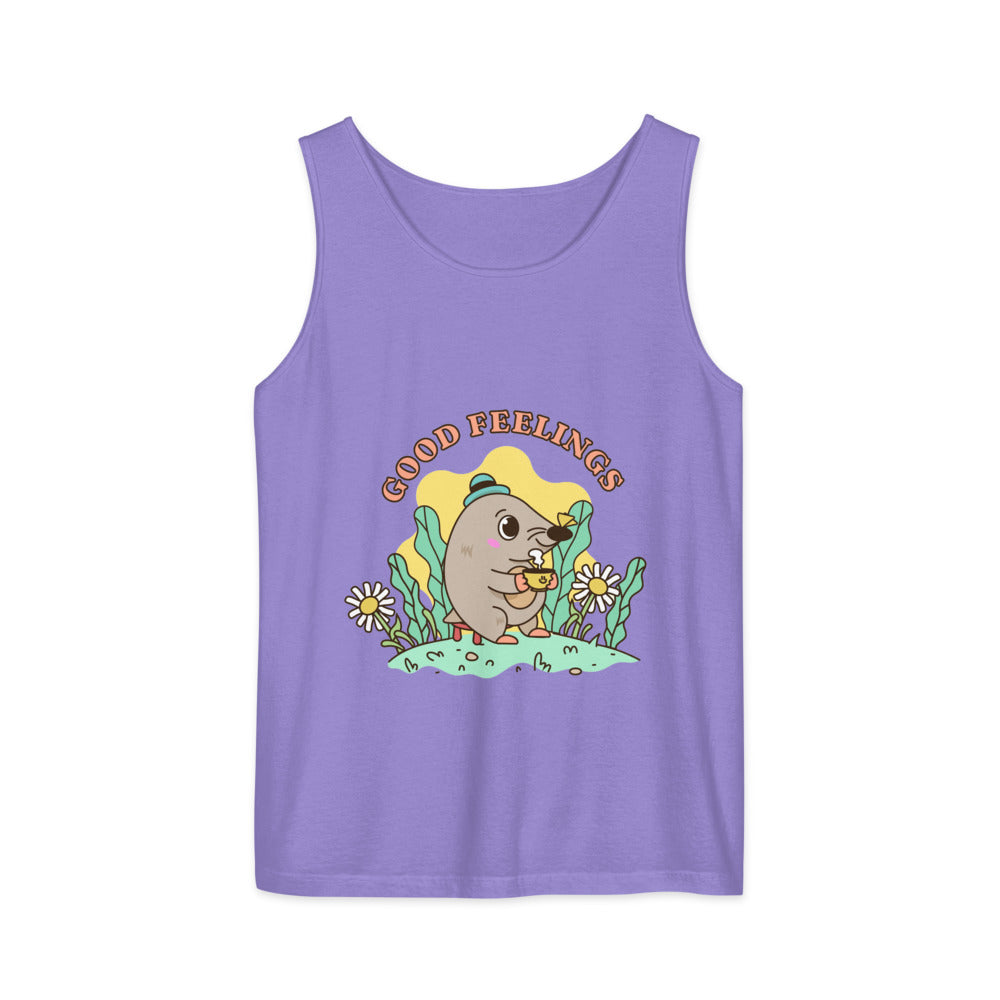Good feelings | Unisex Garment-Dyed Tank Top | Comfort Colors 9360