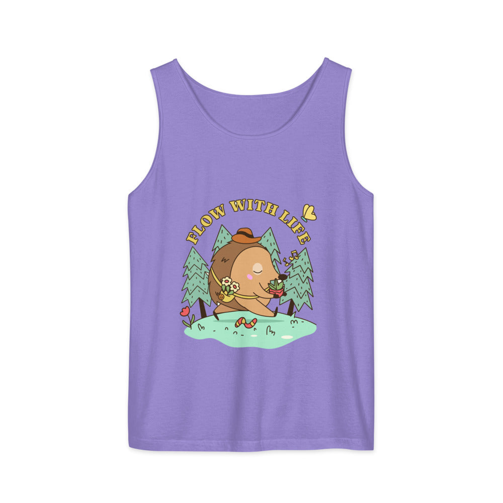 Flow with life | Unisex Garment-Dyed Tank Top | Comfort Colors 9360