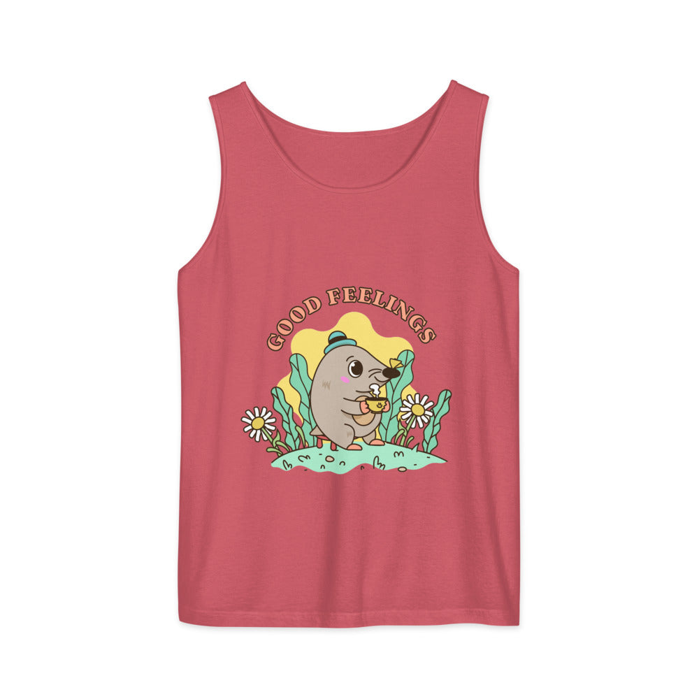 Good feelings | Unisex Garment-Dyed Tank Top | Comfort Colors 9360