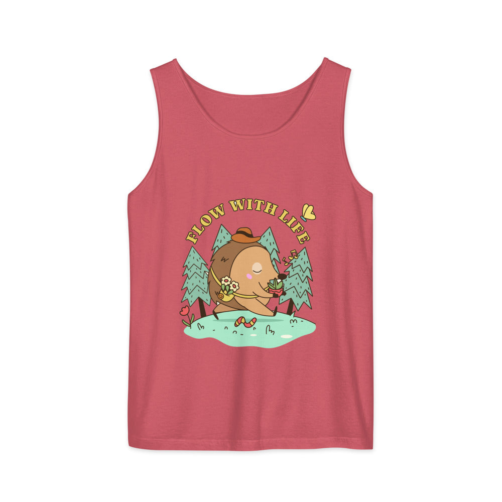 Flow with life | Unisex Garment-Dyed Tank Top | Comfort Colors 9360