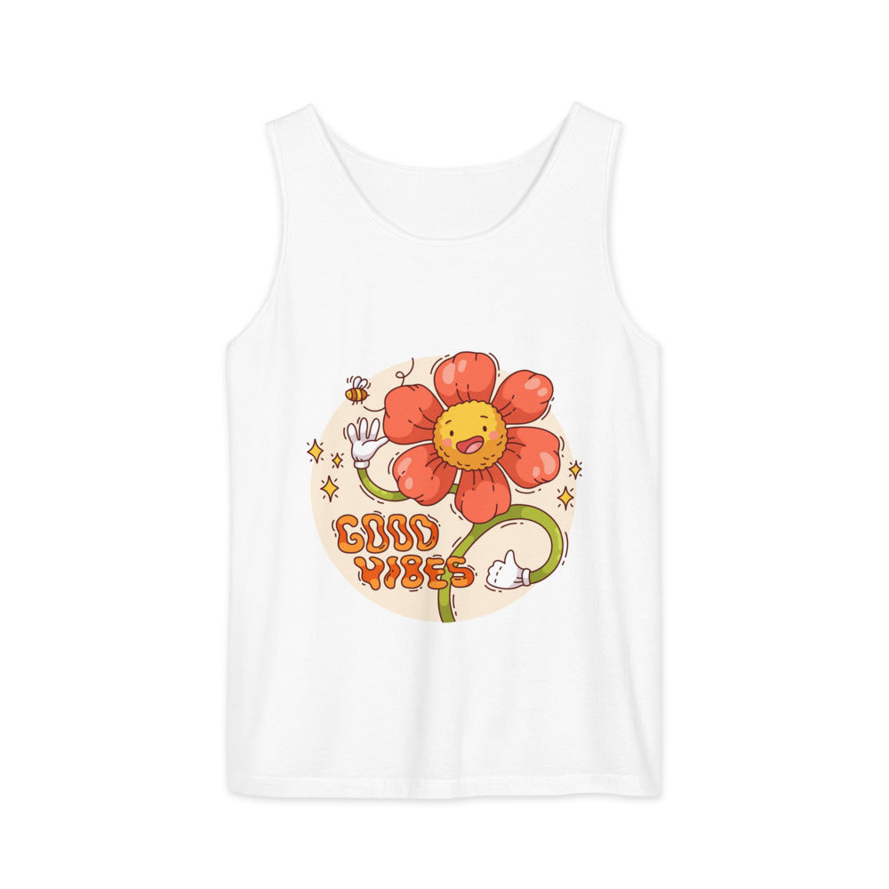 Good vides | Unisex Garment-Dyed Tank Top | Comfort Colors 9360