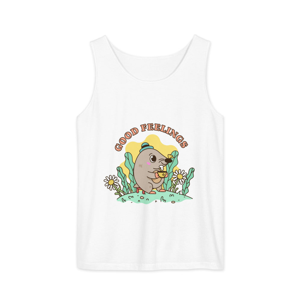Good feelings | Unisex Garment-Dyed Tank Top | Comfort Colors 9360