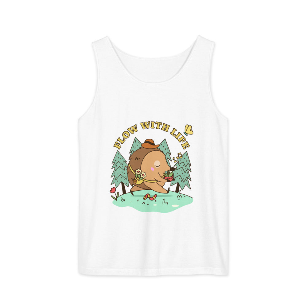 Flow with life | Unisex Garment-Dyed Tank Top | Comfort Colors 9360