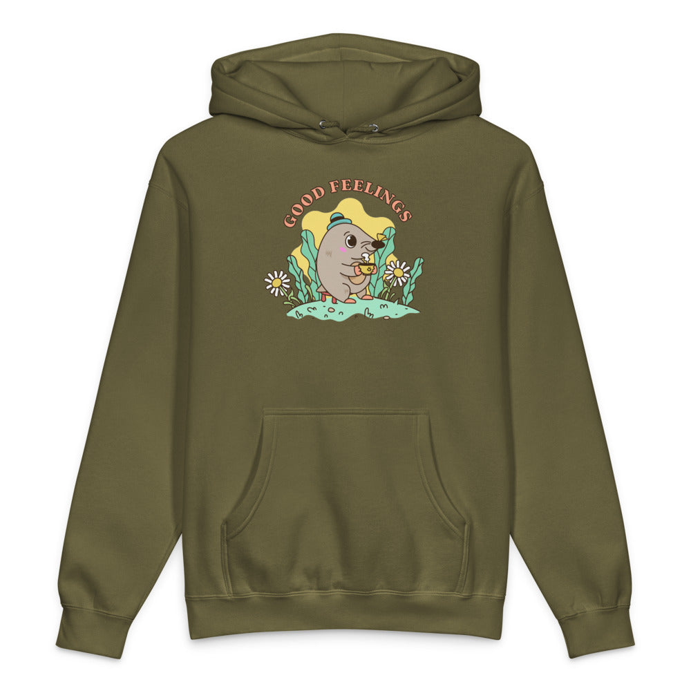 Good feelings | Unisex Heavyweight Hooded Sweatshirt | Independent Trading Co. IND4000