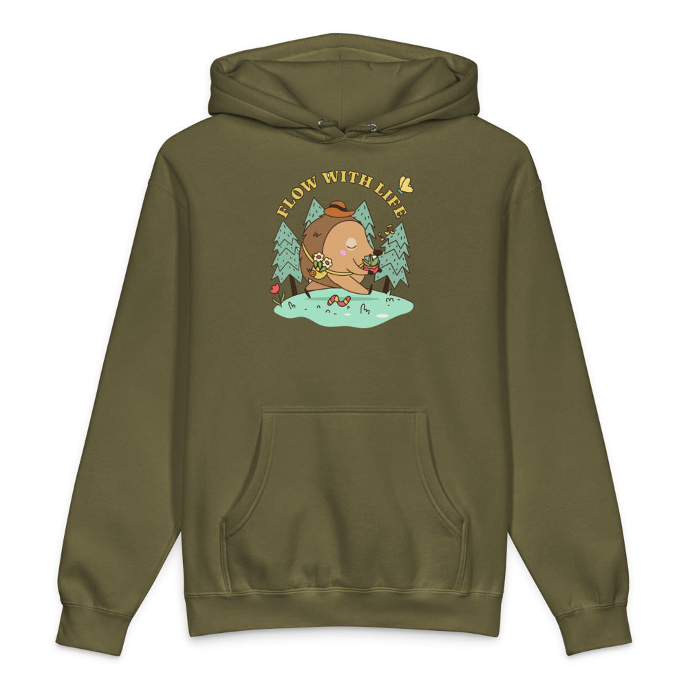 Flow with life | Unisex Heavyweight Hooded Sweatshirt | Independent Trading Co. IND4000