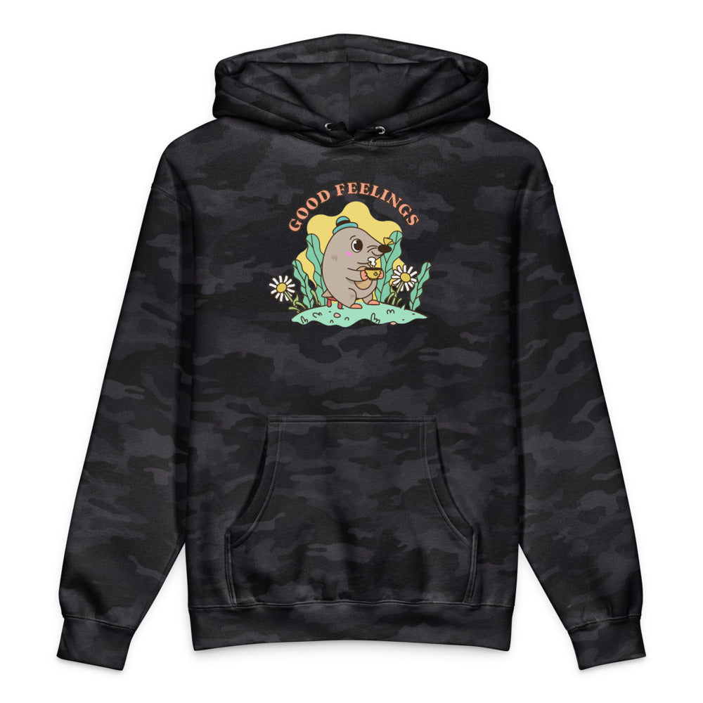 Good feelings | Unisex Heavyweight Hooded Sweatshirt | Independent Trading Co. IND4000