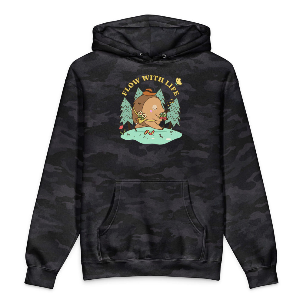 Flow with life | Unisex Heavyweight Hooded Sweatshirt | Independent Trading Co. IND4000