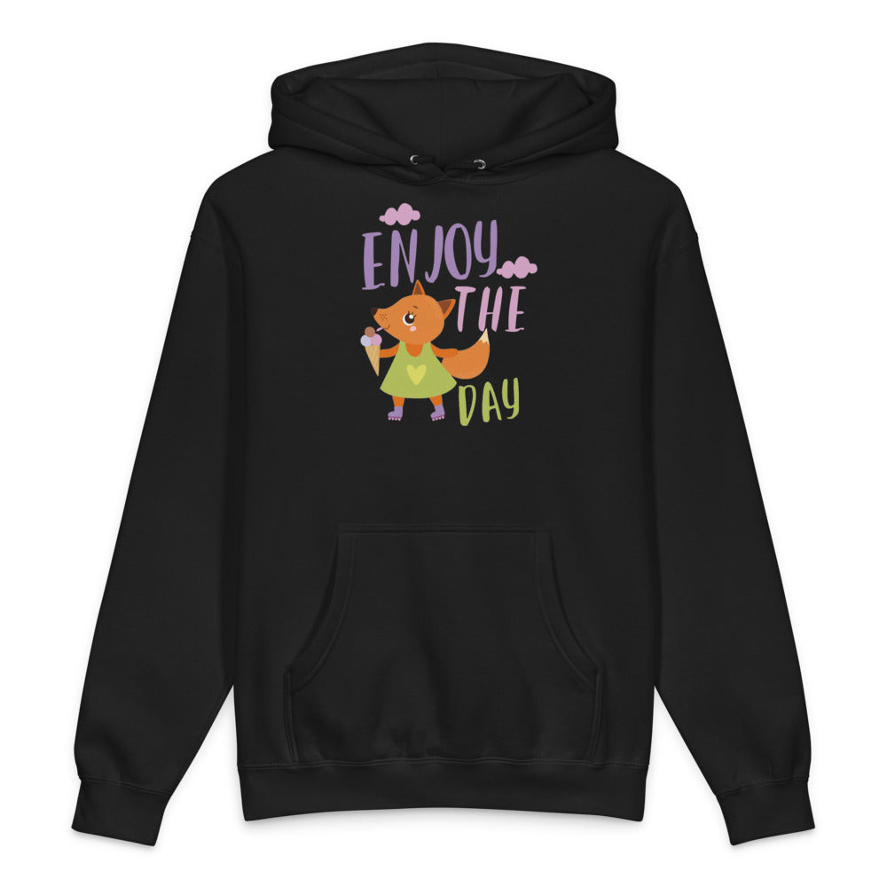 Orange fox - Ẹnoy the day | Unisex Heavyweight Hooded Sweatshirt | Independent Trading Co. IND4000