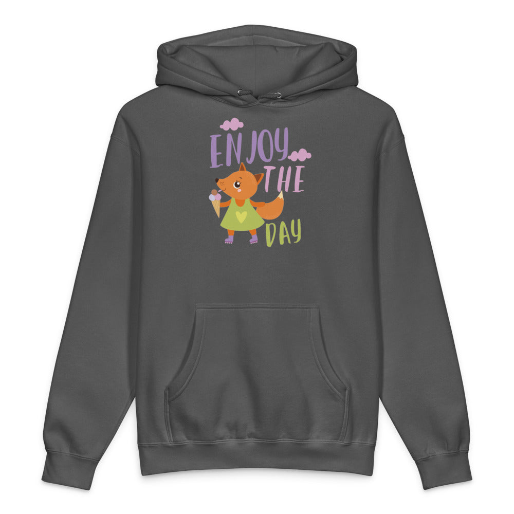 Orange fox - Ẹnoy the day | Unisex Heavyweight Hooded Sweatshirt | Independent Trading Co. IND4000