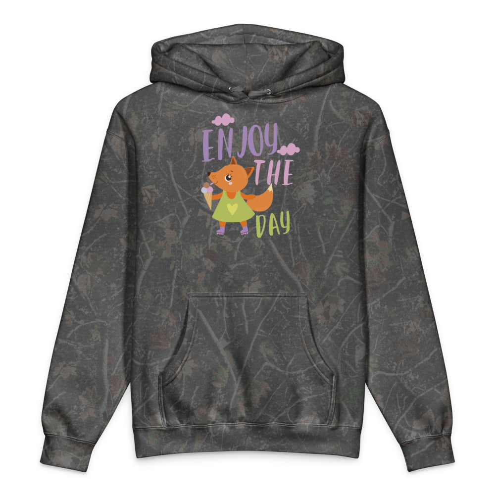 Orange fox - Ẹnoy the day | Unisex Heavyweight Hooded Sweatshirt | Independent Trading Co. IND4000