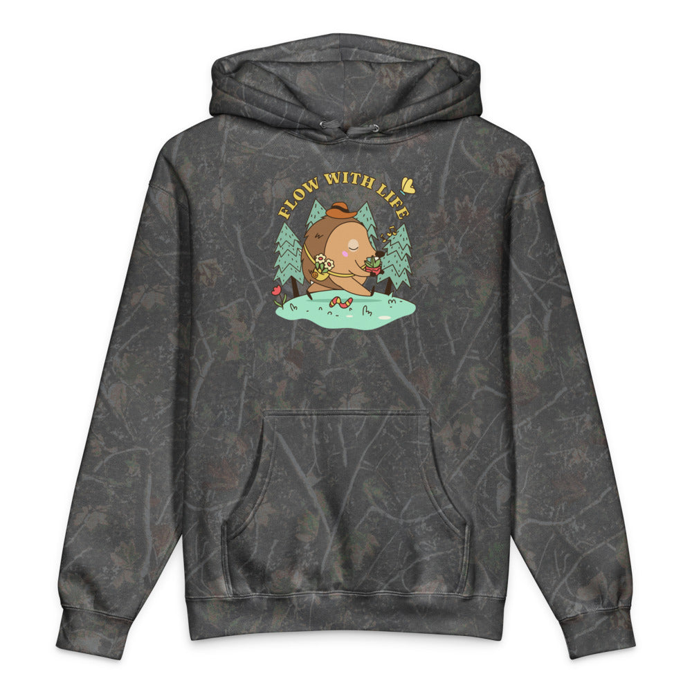 Flow with life | Unisex Heavyweight Hooded Sweatshirt | Independent Trading Co. IND4000