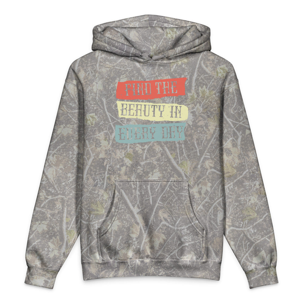 Find the beauty in every day | Unisex Heavyweight Hooded Sweatshirt | Independent Trading Co. IND4000