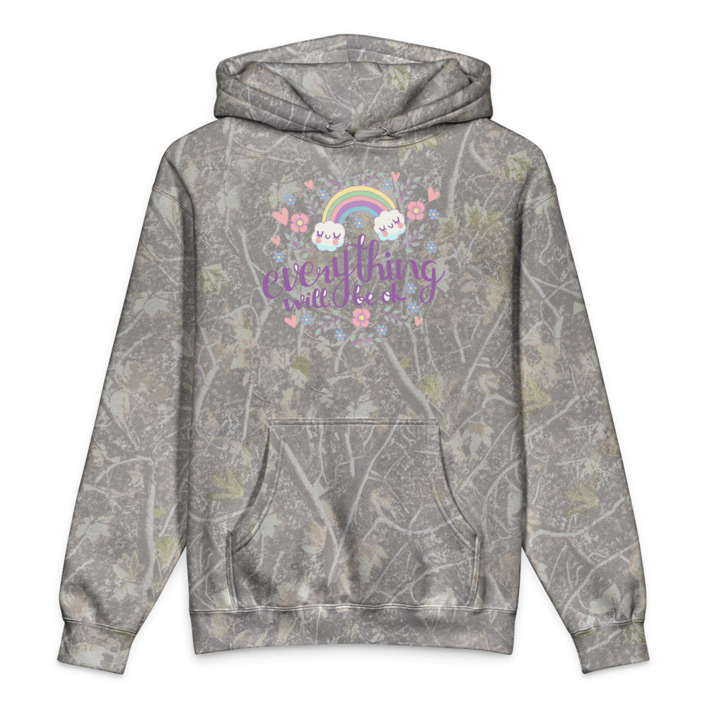 Rainbow - Everything will be ok | Unisex Heavyweight Hooded Sweatshirt | Independent Trading Co. IND4000