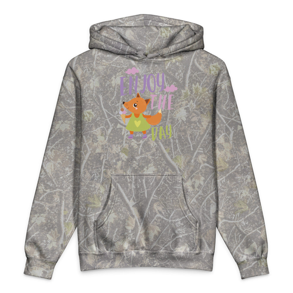Orange fox - Ẹnoy the day | Unisex Heavyweight Hooded Sweatshirt | Independent Trading Co. IND4000