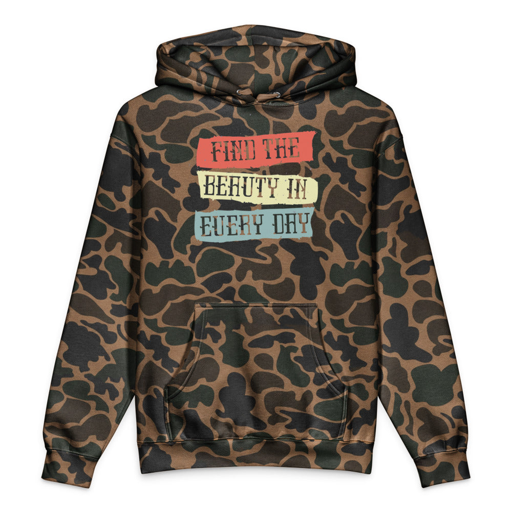 Find the beauty in every day | Unisex Heavyweight Hooded Sweatshirt | Independent Trading Co. IND4000