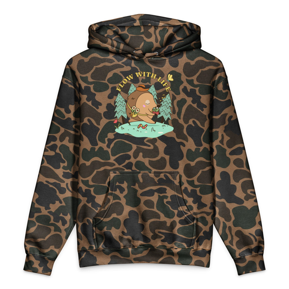 Flow with life | Unisex Heavyweight Hooded Sweatshirt | Independent Trading Co. IND4000