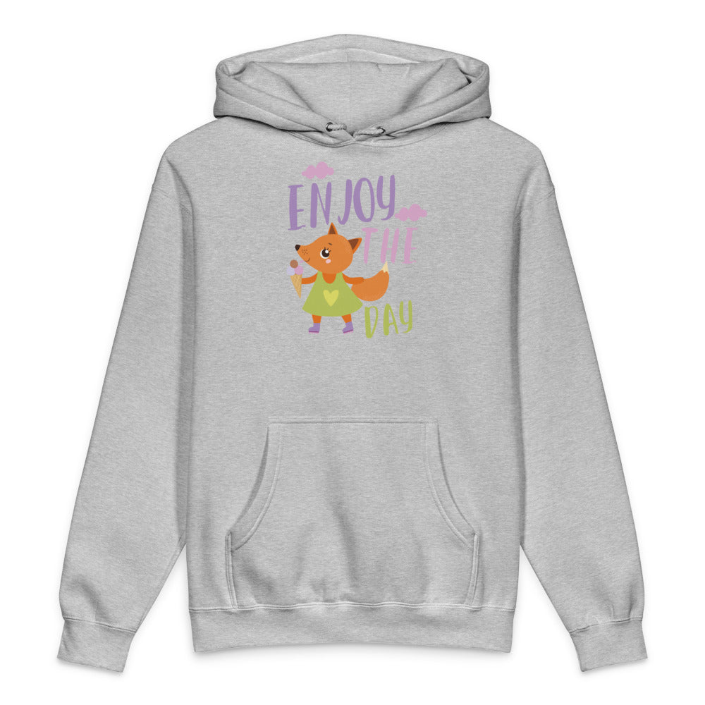 Orange fox - Ẹnoy the day | Unisex Heavyweight Hooded Sweatshirt | Independent Trading Co. IND4000