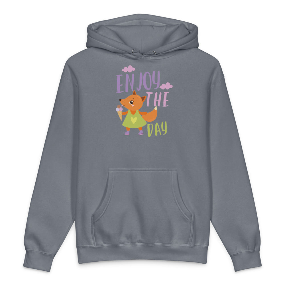 Orange fox - Ẹnoy the day | Unisex Heavyweight Hooded Sweatshirt | Independent Trading Co. IND4000