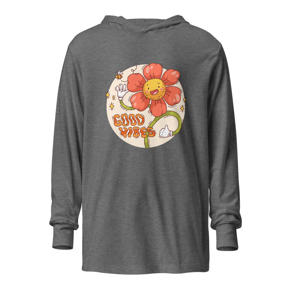 Good vides | Unisex Hooded Long Sleeve Tee | Bella Canvas 3512