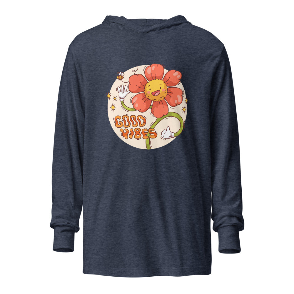 Good vides | Unisex Hooded Long Sleeve Tee | Bella Canvas 3512