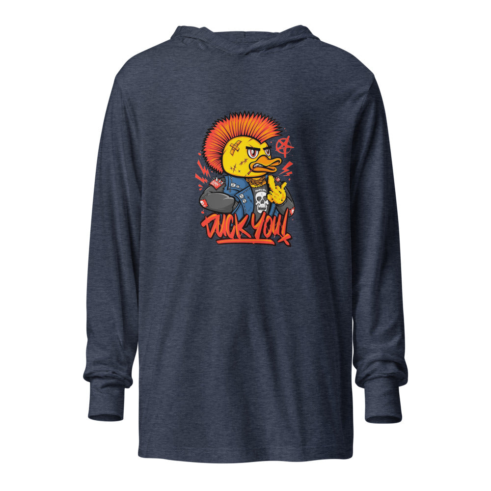 Duck you | Unisex Hooded Long Sleeve Tee | Bella Canvas 3512