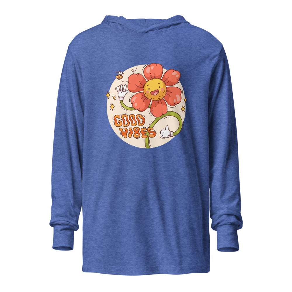 Good vides | Unisex Hooded Long Sleeve Tee | Bella Canvas 3512