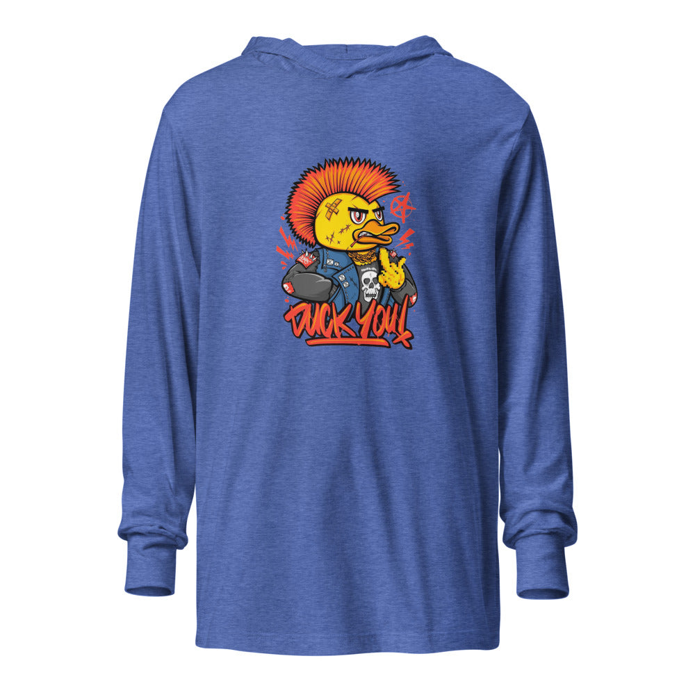 Duck you | Unisex Hooded Long Sleeve Tee | Bella Canvas 3512