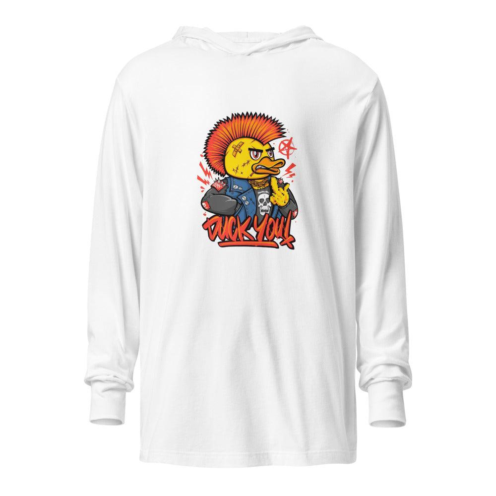 Duck you | Unisex Hooded Long Sleeve Tee | Bella Canvas 3512