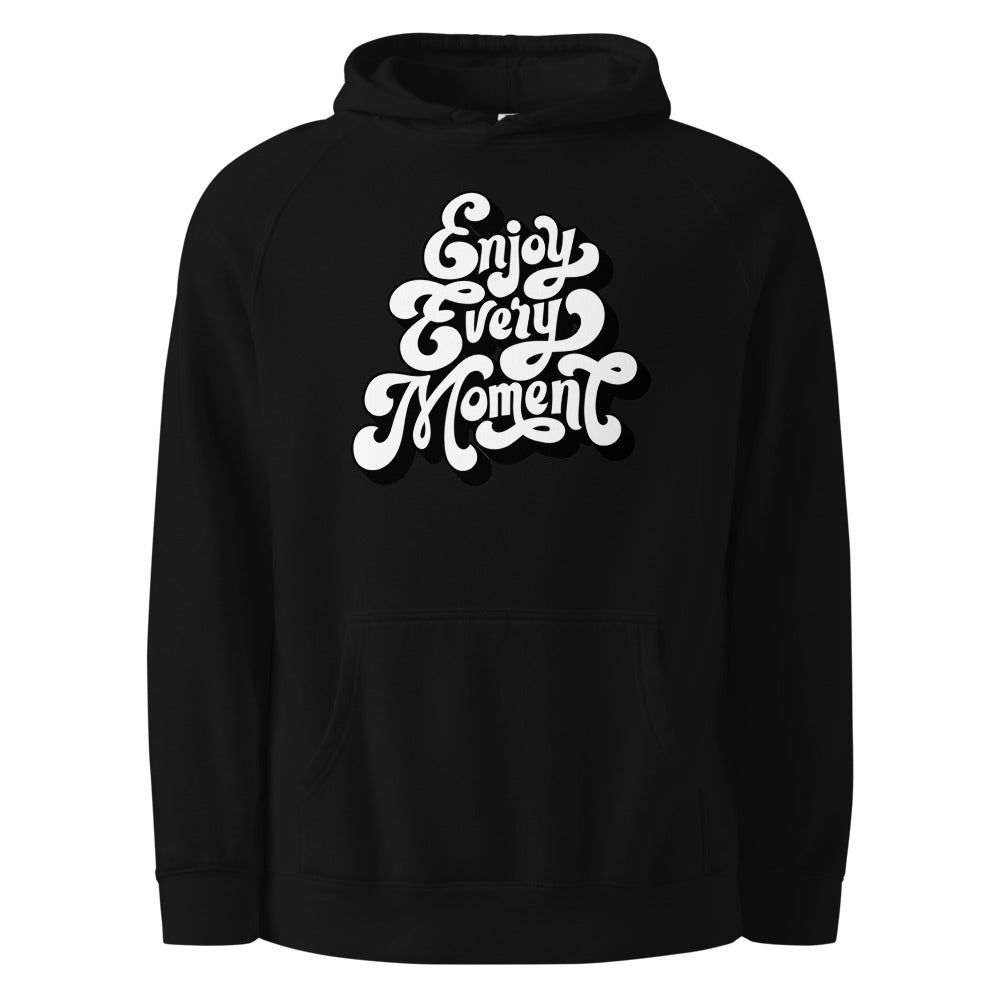 Enjoy every moments white | Unisex Kangaroo Pocket Hoodie | AS Colour 5101