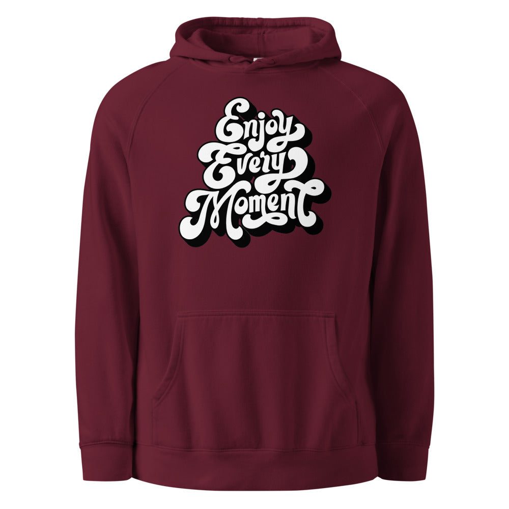 Enjoy every moments white | Unisex Kangaroo Pocket Hoodie | AS Colour 5101