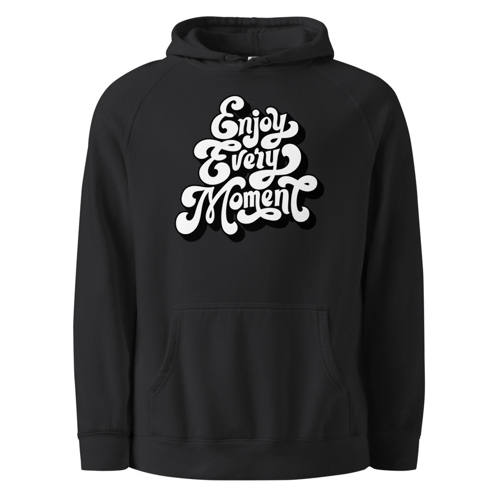 Enjoy every moments white | Unisex Kangaroo Pocket Hoodie | AS Colour 5101