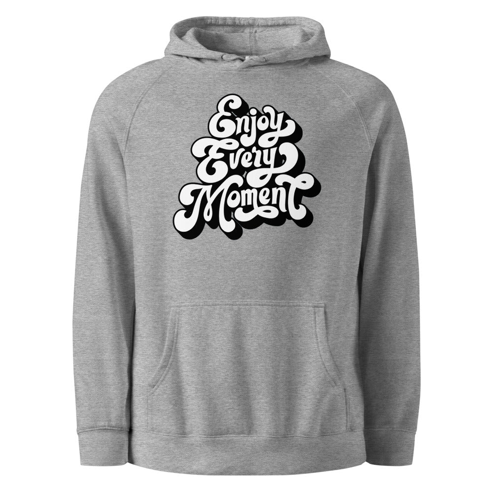 Enjoy every moments white | Unisex Kangaroo Pocket Hoodie | AS Colour 5101