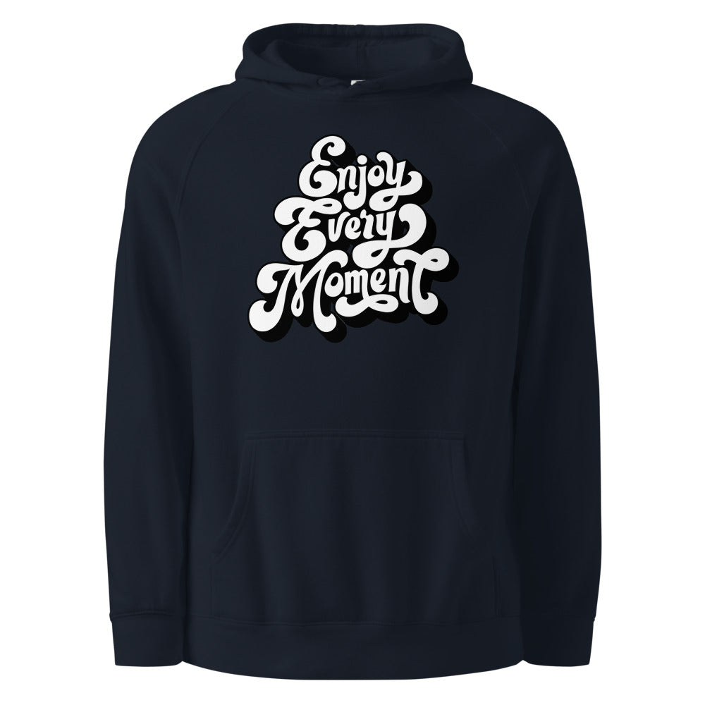 Enjoy every moments white | Unisex Kangaroo Pocket Hoodie | AS Colour 5101