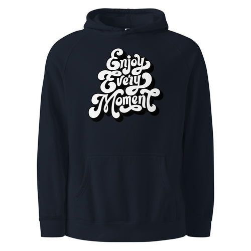 Enjoy every moments white | Unisex Kangaroo Pocket Hoodie | AS Colour 5101