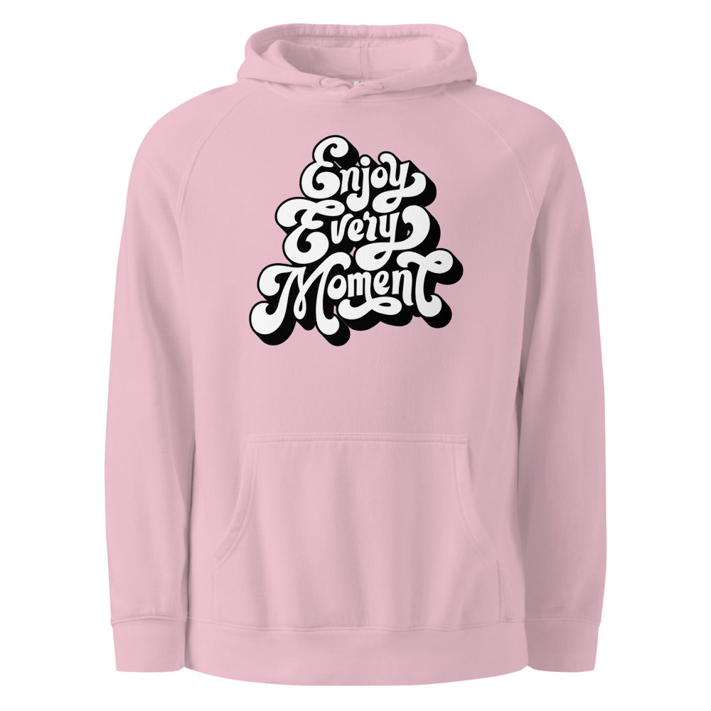 Enjoy every moments white | Unisex Kangaroo Pocket Hoodie | AS Colour 5101