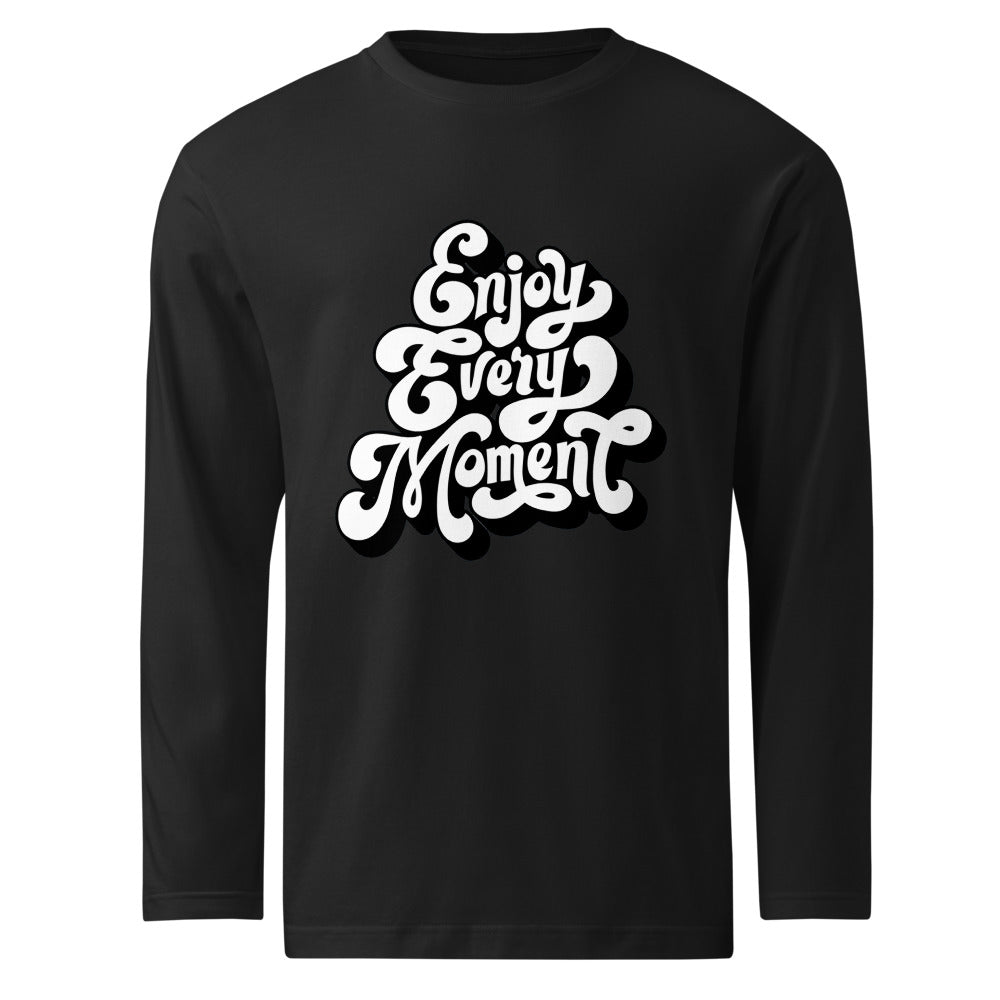 Enjoy every moments white | Unisex Long Sleeve T-Shirt | Printstar 00102-CVL