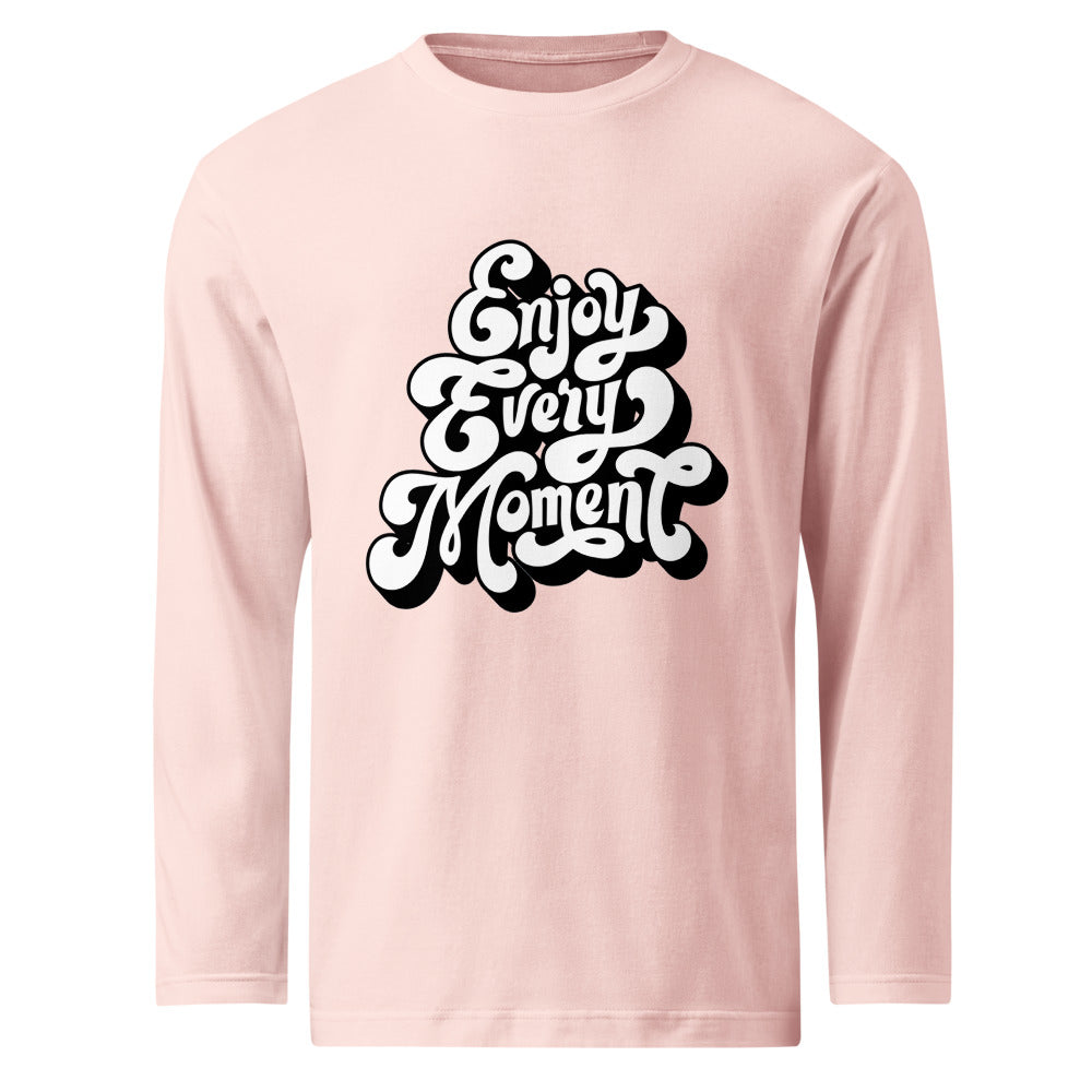 Enjoy every moments white | Unisex Long Sleeve T-Shirt | Printstar 00102-CVL