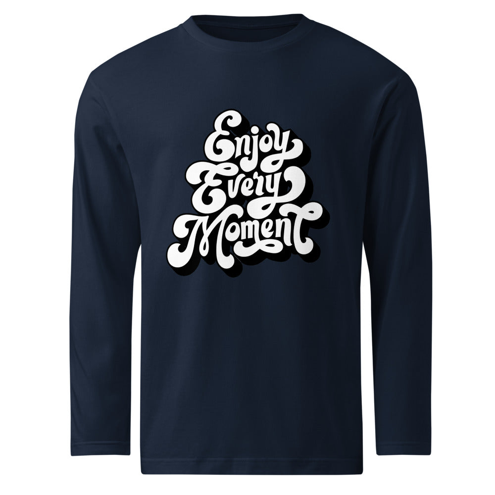 Enjoy every moments white | Unisex Long Sleeve T-Shirt | Printstar 00102-CVL