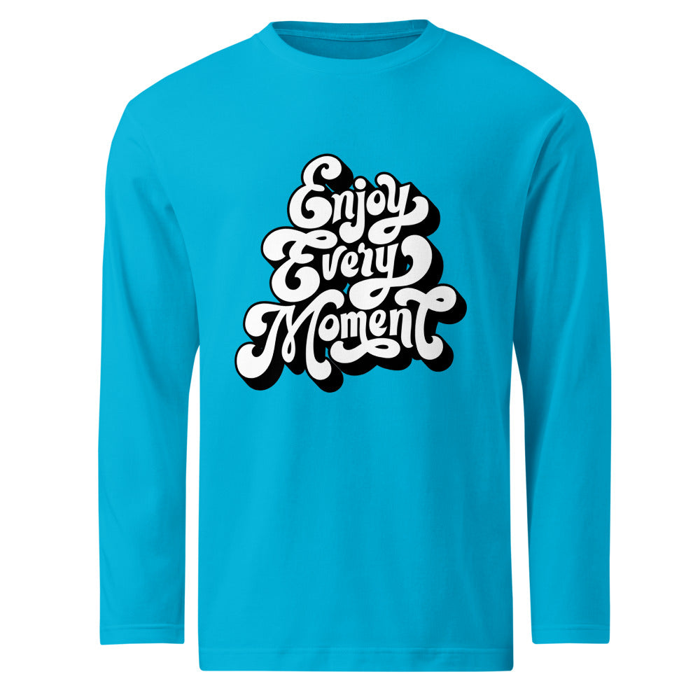 Enjoy every moments white | Unisex Long Sleeve T-Shirt | Printstar 00102-CVL