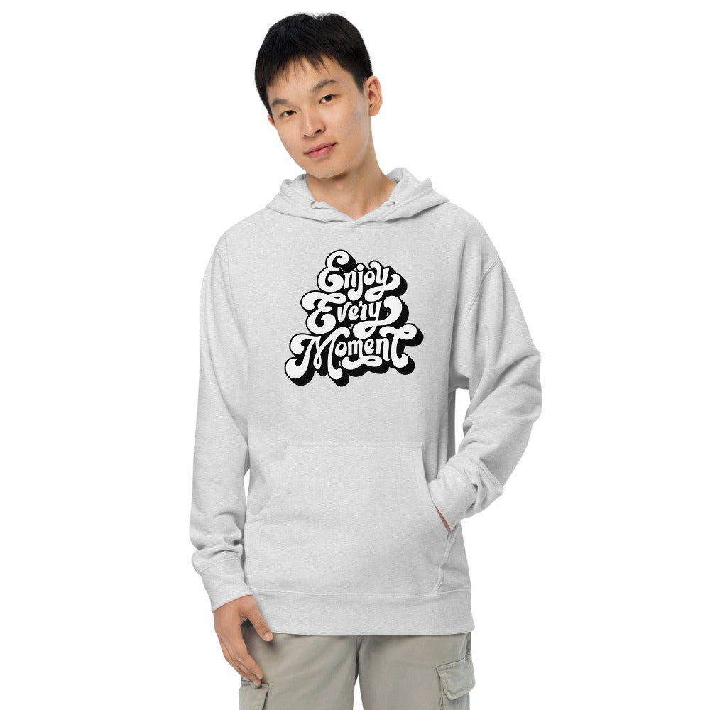 Enjoy every moments white | Unisex Midweight Hoodie | Independent Trading Co. SS4500