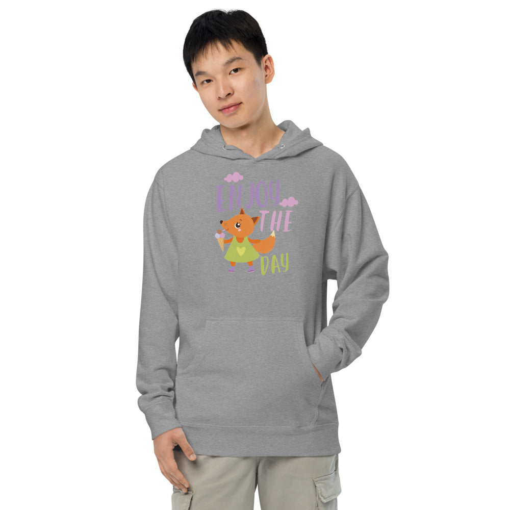Orange fox - Ẹnoy the day | Unisex Midweight Hoodie | Independent Trading Co. SS4500