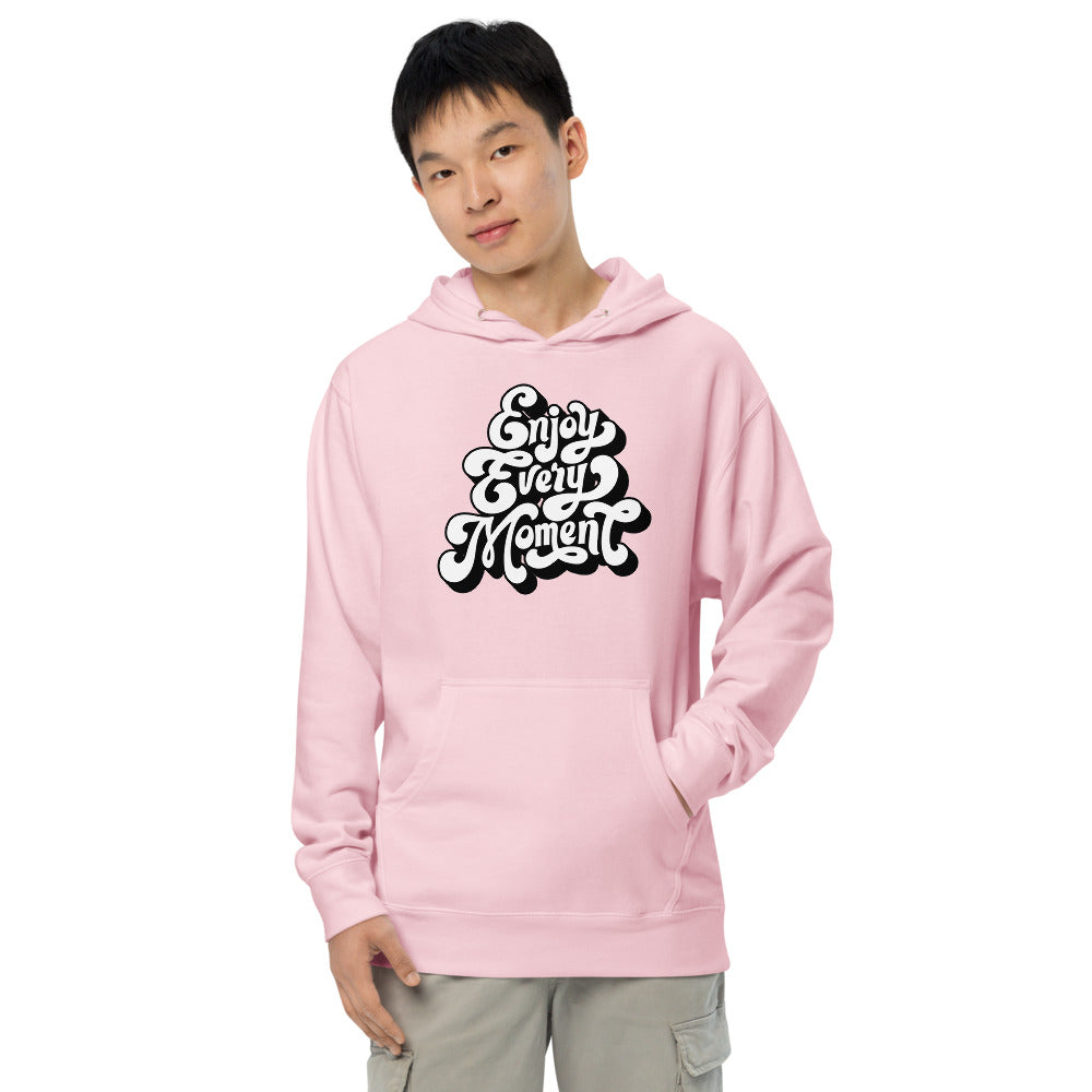 Enjoy every moments white | Unisex Midweight Hoodie | Independent Trading Co. SS4500